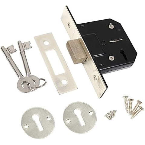 White Hinge 3 Lever Dead Lock - Security Mortice Case Cover