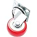 12 Pack 2-inch Caster Wheels Swivel Plate Casters On Red Polyurethane Wheels