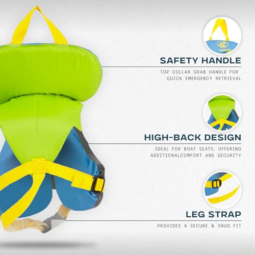 Image of Stohlquist Infant Life Jacket, US Coast Guard Approved, Type II Life Vest (20-30 lbs) for Babies and Toddlers, Support Collar with Grab Handle, PFD for Pools, Lakes and Boating