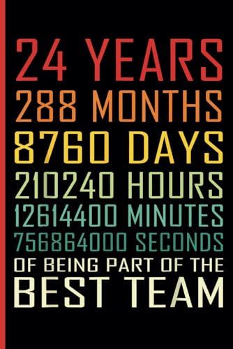 24th Year Work Anniversary Notebook: 24 Years of Service Award - Journal Funny Notebook Male or Female Boss -Staff Appreciation Gift for Job Milestone of Completing 24 Years of Service