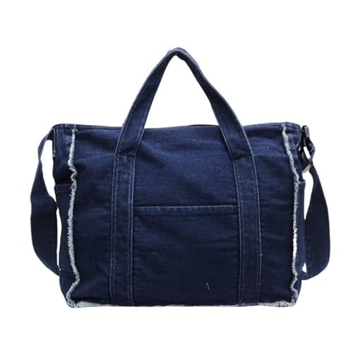 Image of Denim Tote Bags for Women Jean Purse Casual Denim Handbag Large Capacity Crossbody Shoulder Bag