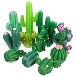 Verdure éternelle : aucun entretien requis, le cactus en résine reste en place, offrant une solution simple pour les amoureux des plantes rythme de vie effréné. bonsaï de micro-paysage, micro-cactus en résine