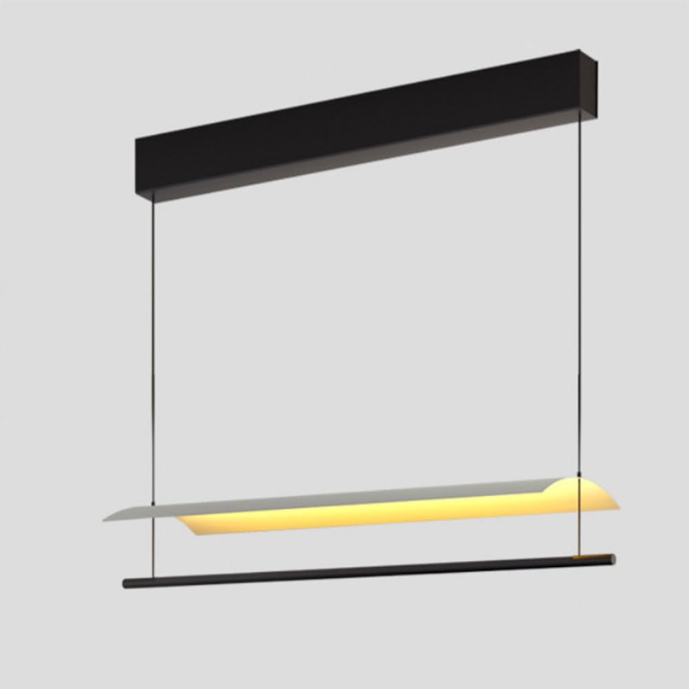 CONERY 3000-6500K Lámpara Colgante Lámpara Colgante Larga Negra Decoración Moderna para el hogar Accesorios de iluminación de suspensión LED Araña LED de Hierro Iluminación Colgante Regulable