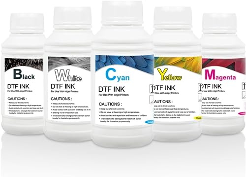 Image of MZK DTF Ink Premium DTF Transfer Ink for PET Film, Refill for DTF Printers Ink, Heat Transfer Printing Direct to Film (5x1000ml CMYKW)