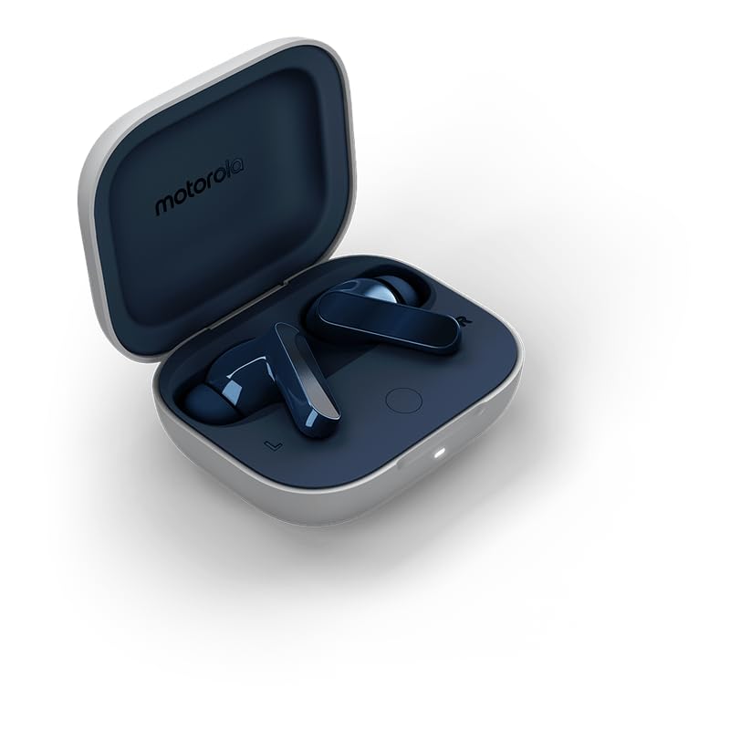 Motorola Moto Buds XT2443-1 Dinamic ANC, Triple Mic. Array, IPX IP54, Bluetooth 5.3, Dolby Atmos-Sound - (Blueberry Blue)