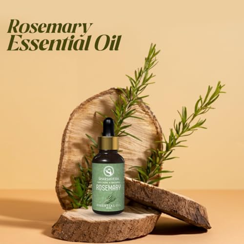 Image of Rosemary Essential Oil (30ML) - 100% Pure & Organic For Hair Growth, Diffuser, Skin, Dandruff & Scalp Nourishment Alps Goodness Rosemary Oil for Hair Regrowth, Face & Aromatherapy