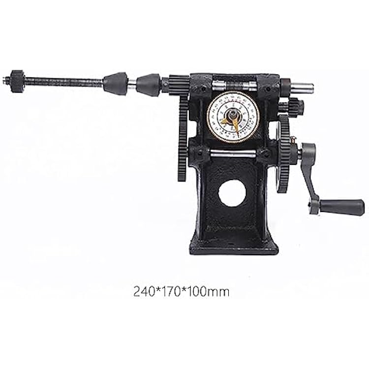 Esquirla Manual Coil Winder, Hand Coil Winding Machine, Hand Tool, Heavy Duty, Dual Speed, with Pointer Counter for Motor Coils Small Coils