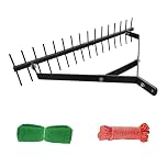 VOHYOV Pond Rake 32" Aquatic Weed Rake, 6.3" Steel Rod Lake Weed Cutter Lake, Muck Silt Weed Rakes for Pond, Beach Landscaping 30ft Thicker Rope and The Net