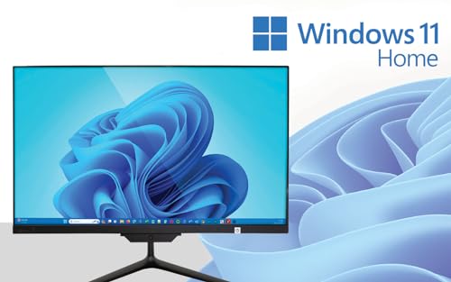 21.5" Full HD All in One PC Desktop Computer - Windows 11 Home - N4120 CPU, 4GB RAM, 128GB SSD, Dual-Band Wi-Fi, Bluetooth, Expandable HDD - AIO PC with Front Camera, Wireless Keyboard & Mouse - Image 8