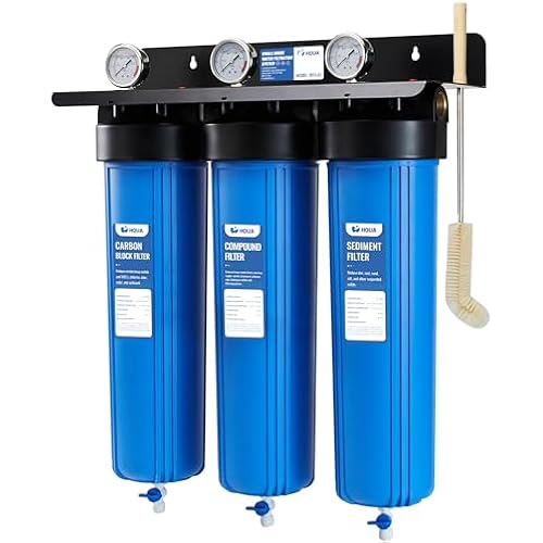 WF3-01 3-Stage Whole House Water Filtration System, Reduces Heavy Metals (Lead, Mercury, Arsenic, Cadmium, Chromium), Chlorine, Sediment, Odor, and VOC’s