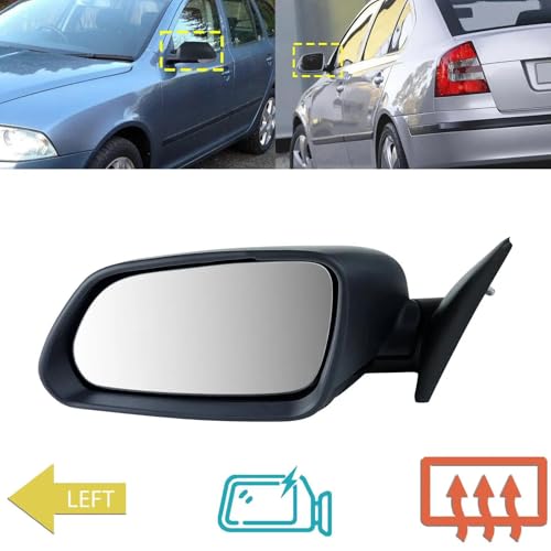 Rétroviseur Octavia MK2 2004-2008 gauche chauffant électrique avec indicateur apprêté