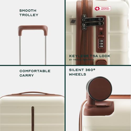 Image of Assembly Odyssey Pro Trolley Bag Set of 3 20, 24, 28 Inch (55, 65 & 75 cm) Hard Shell Polycarbonate Luggage Set Lightweight with Laptop Compartment with TSA