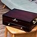 GENRICE Wooden Silverware Chest without Silverware Double-layer, Silverware Box Storage for Silver, Silverware Case with Handle and Felt Lined, Flatware Chest for 12 or 16 or more sets of Utensils