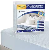 100% Waterproof Queen Mattress Protector Premium Bamboo - Ultra Soft, Hypoallergenic Mattress Cover,