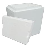 Air Sea Containers Insulated Styrofoam Cooler Complete w/Base & Lid - Great for Shipping Medical Specimens, Produce & All Sorts of Perishables - Inner Dims: 12.25'x12.25'x12' Made in U.S.A.