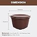 KEEPOW Reusable Coffee Capsules Compatible with Nescafe Dolce Gusto Machine, Refillable Coffee Pods 6 Pack (2 * Black + 2 * Brown + 2 * Purple)