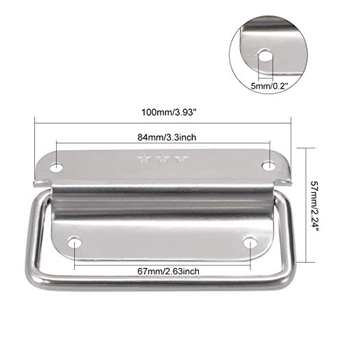 Rannb Chest Handles Stainless Steel Large Size Pull Handles for Toolbox - 2pcs - Thumbnail 2