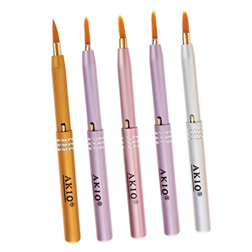 FOMIYES 20 Peças Pincel Retrátil Para Lábios Pincel Para Maquiagem Sombra Brilhante Brilho Labial Pi