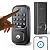 TCL Smart Lock D1, Fingerprint Keyless Entry Front Smart Door Lock, Wi-Fi Keypad Deadbolt, Works with Alexa, Easy Installation, Remote Control, Auto-Lock(Black)