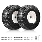 15x6.00-6 Flat Free Lawn Mower Tire and Wheel, 15x6-6 Front...