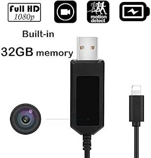 32GB SPY Camera Charger HD 1080P USB Cable Hidden Camera Portable Nanny Mini