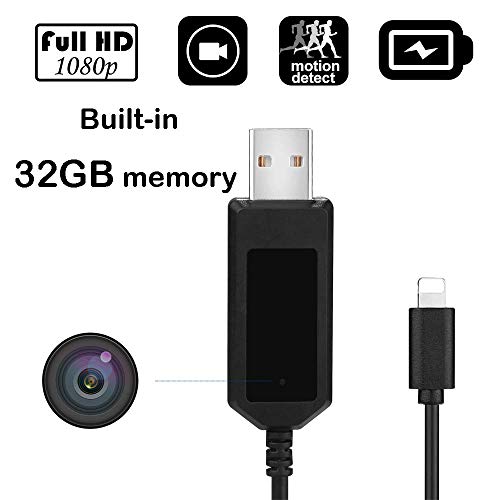 32GB SPY Camera Charger HD 1080P USB Cable Hidden Camera Portable Nanny Mini