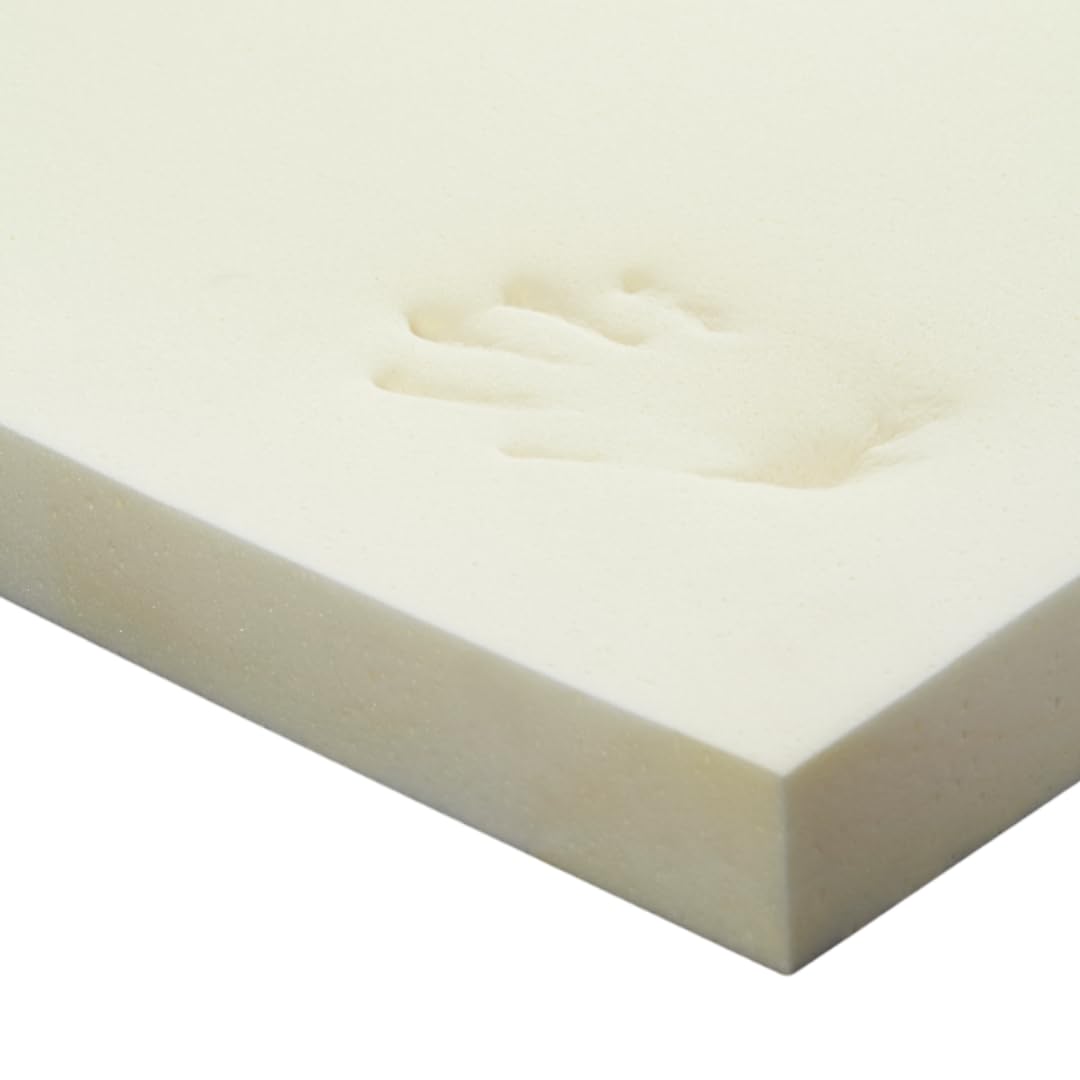 SLEEPUR-PEDIC Memory Foam Mattress Topper For Double (4ft6) Bed 135 x 190cm, 2 Inch / 5cm Thick, No Cover. Ideal for back pain.