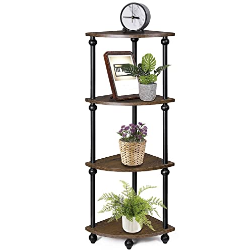 Sriwatana 4-Tier Standing Corner Shelf, Corner Shelf Stand For Small Space, Corner Display And Storage Shelf For Bedroom, Living Room, Home Office, 4 Tier #TOP7
