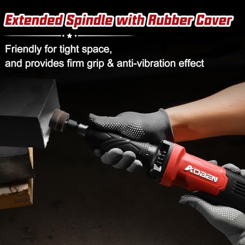 AOBEN Electric Die Grinder 1/4" Collet, 28000 RPM Power Straight Grinder Tool, Heavy Duty for Metal Grinding, Polishing, Deburring & Welding Repair, Ergonomic Grip with Wrench by AOBEN - Used condition - Image 4