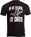 If it Flies, it Dies | Funny Duck Goose Grouse Bird Fowl Hunting Hunter T-Shirt-(Adult,L)