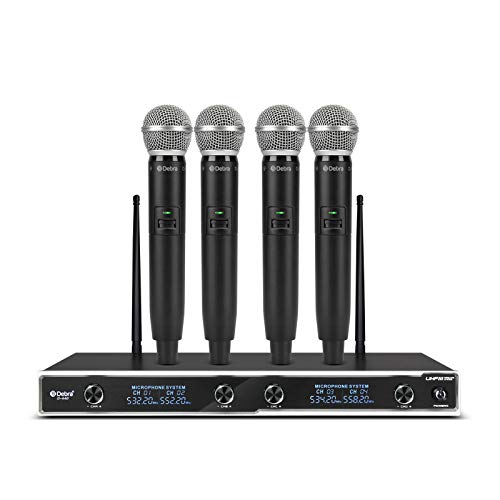 D Debra Audio D-440 !!!Uhf 4-Channel Wireless Microphone System With 4 Cordless Mics, Home Karaoke Ktv Set, Ideal For Party, Church, Weddings, Stage, Dj, Outdoor, 300 Ft (4 Handheld) #TOP19