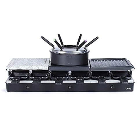 Raclette + zestaw do fondue 12 osób 1650 W - doc234