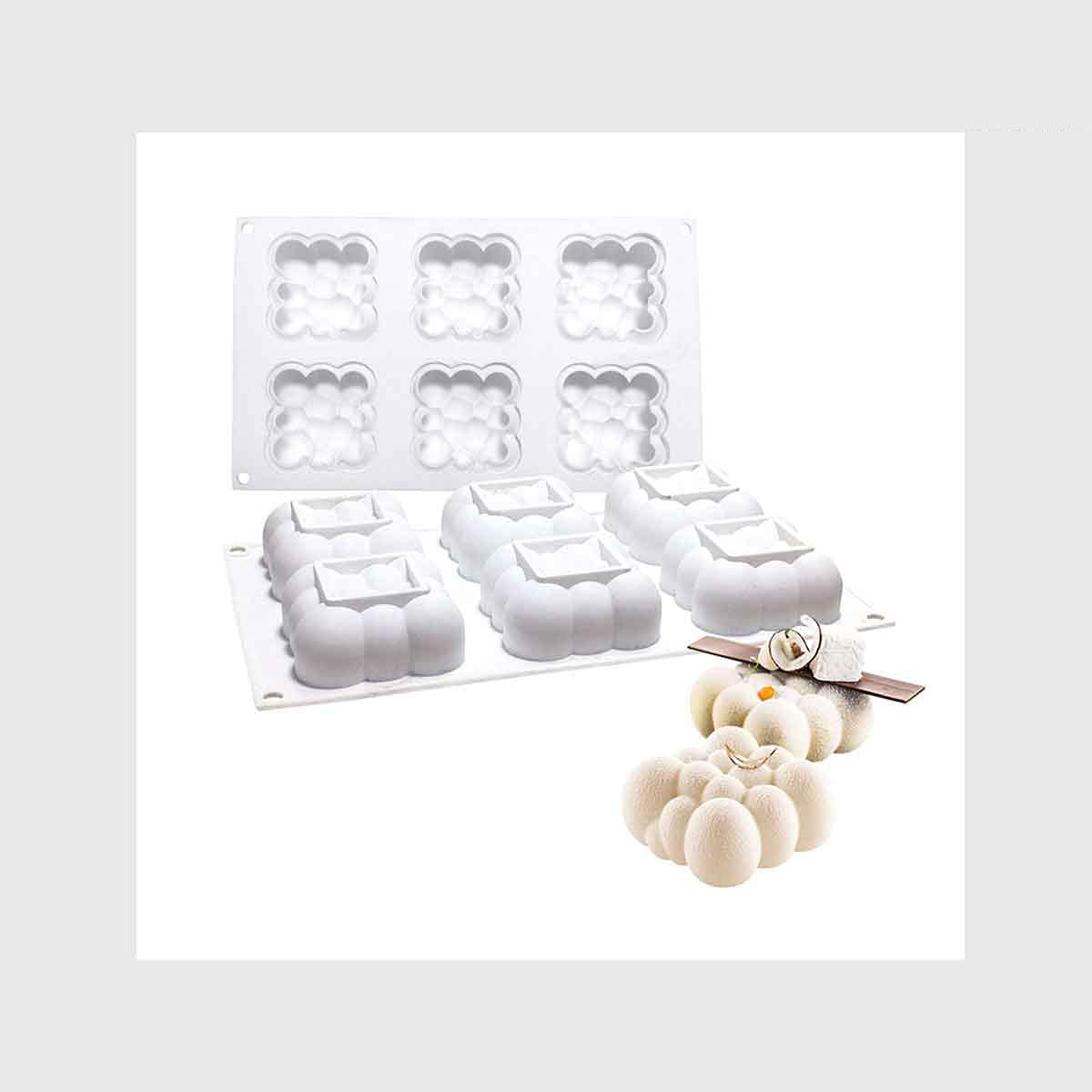 Matin Silicone 6 Cavity Cloud Dessert All Purpose DIY Baking Entremet Mould (SSM046)