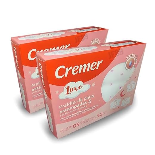 Fralda de Pano ESTAMPADA Dupla Camada Cremer Luxo 10 Unidades (2 Pacotes com 5 Unidades)