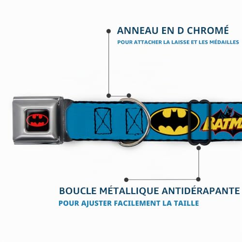 Buckle Down BMC Batman Noir/Jaune Collier de Chien – vue 5
