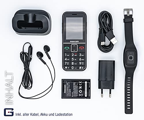 Notrufarmband G-TELWARE MM735 Maxcom Seniorenhandy mit GPS-Funktion