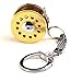 Produktbild Mode Einfache Handwerk Trolling Reel Modell Angelrolle Schlüsselanhänger Gold Schlüsselanhänger Schlüsselanhänger Schlüsselbund 2 Stücke, YSK