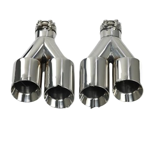 Tuyau échappement double sortie inox pour silencieux voiture buse de finition gauche 63mm