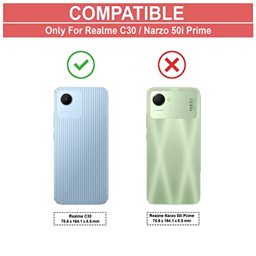 Image of Zapcase Back Case Cover for Realme C30 / Realme Narzo 50i Prime | Compatible for Realme C30 / Realme Narzo 50i Prime Back Case Cover | Clear Case with Camera Protection | (TPU + PC | Matte Black)