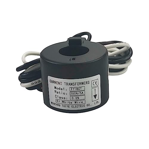 uHLANQC Sensor de TC, Abrazadera de Corriente toroidal KCT18 50A 75A 100A 150A 200A Sensor CT de Carril DIN (75A)(75a)