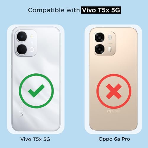 Image of Pikkme Back Cover for Vivo T5x / Vivo Y51 Pro /iQOO Z11x 5G Mag-Safe Shockproof PC + TPU Protective Case Magnetic Support Bumper Case (Transparent Mag-Safe)