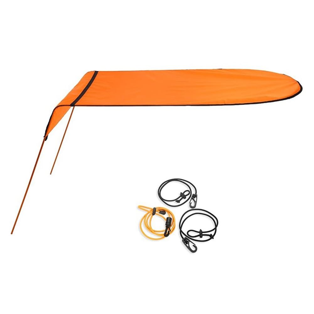 Tenda parasole per kayak e canoa, 125 x 80 x 65 cm, protezione UV, impermeabile, in tessuto Oxford, per una persona, colore nero