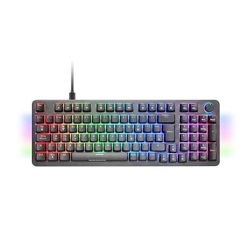 Mars Gaming MKPRO, Teclado Mecánico Gaming Completo, RGB Chroma, Switches Hot-Swap Mecánicos, Antighosting, Rueda de Control, Software Avanzado, Multiplataforma, Switch Azul, Español, Negro