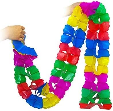 MOMOMAGE 5 Pcs Large Colorful Garland Paper Pull Flower Magic Tricks Stage Appearing Magic Gimmick Props Comedy Accessories
