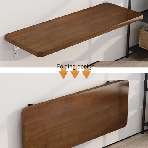 Wall Mounted Folding Table with Metal Stand – Space Saving Floating Worktable for JYDSll Areas Rounded Corners for Safety Ideal for Learning and Home Office