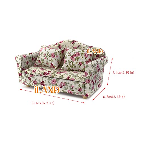 Iland Dollhouse Furniture Set: Sofa, Lighted Fireplace, Wine Cabinet, Coffee Table, Side Table For Dollhouse Living Room (Elegant Doll Furniture 7Pcs) #TOP5