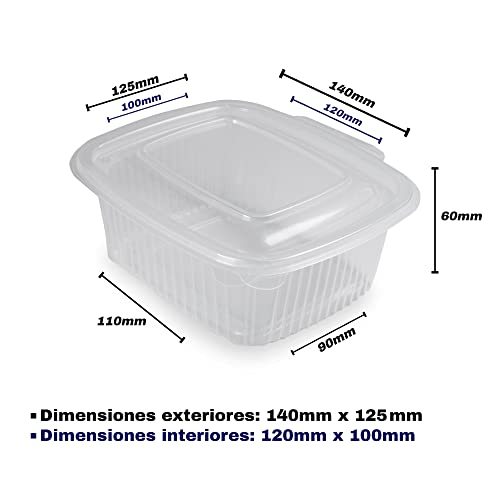 Miniatura 3 de Acesa - Pack Envases Para Alimentos Envases De Plástico Reutilizables Recipientes De Plástico Herméticos Con Tapa Recipientes Para Microondas Y Lavavajillas Envases Para Comida 50, 500ml