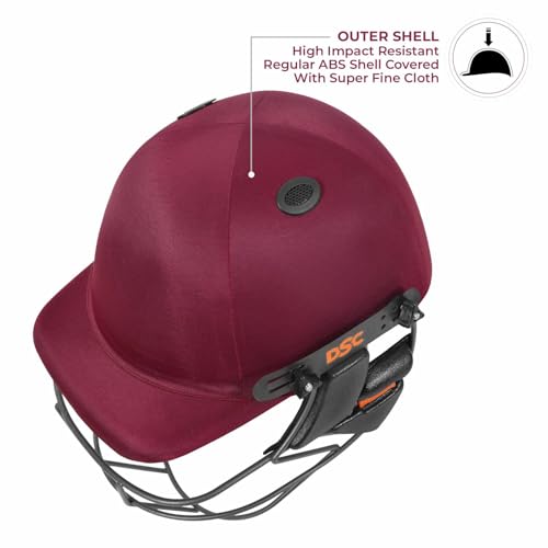 Image of DSC Punch Cricket Helmet for Mens, Colour - Maroon, Size - Medium