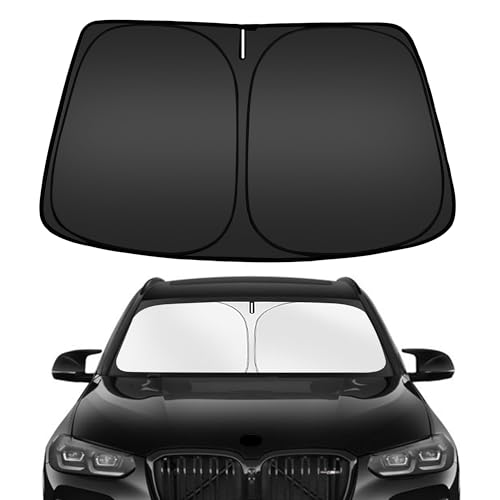 Image of ARISMOTOR Windshield Sun Shade for BMW X3 2018-2025 2026, Custom Fit Foldable Front Window Sunshade Sun Visor Protector, Block UV Rays Keep Your Car Cooler
