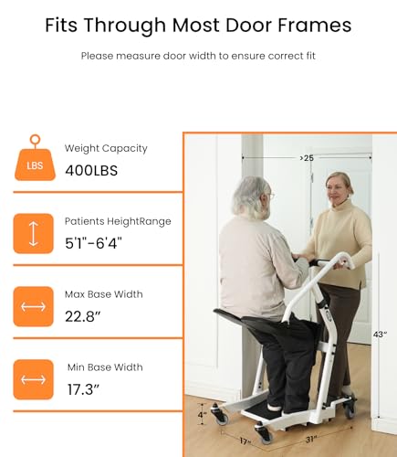 Image of VOCIC Sit to Stand Lift, Patient Lift Chair Transport Unit with Wheels